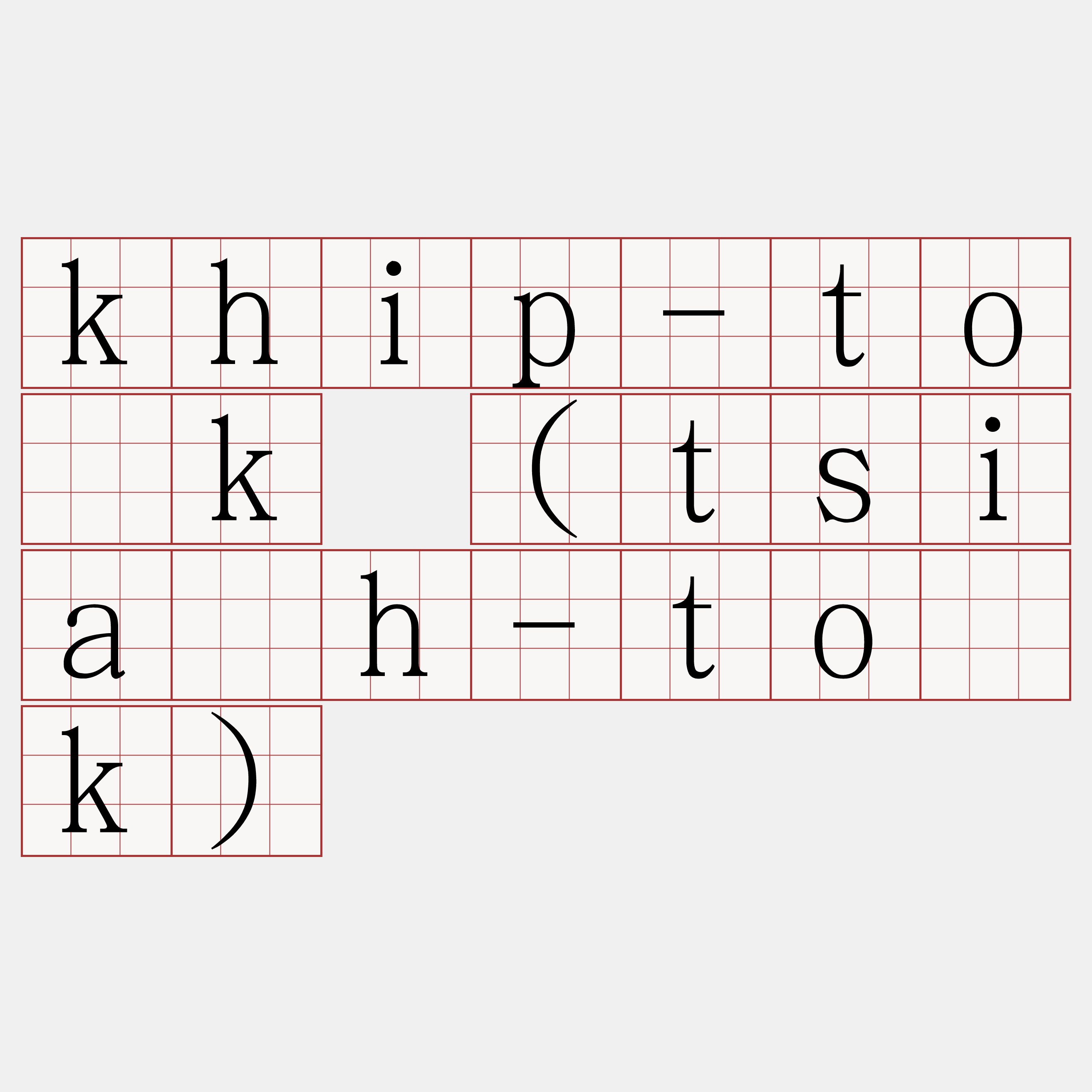 khip-to̍k (tsia̍h-to̍k)